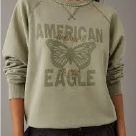 American Eagle Outfitters Green Oversized Sweatshirt - Picture 6 of 8